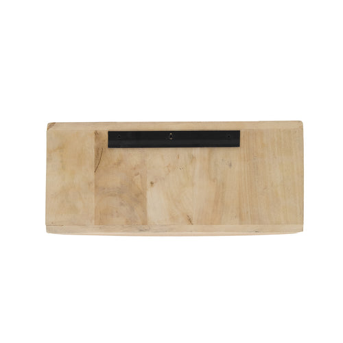 Giga Meubel Zwevend Nachtkastje Vera - Naturel - Mangohout - 45x28x22cm - vtwonen shop