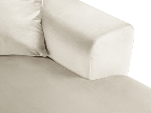 Cosmopolitan Design Links panoramische slaapbank met opbergdoos Kyoto 7-zits, flueel, lichtbeige - 194x313x88cm
