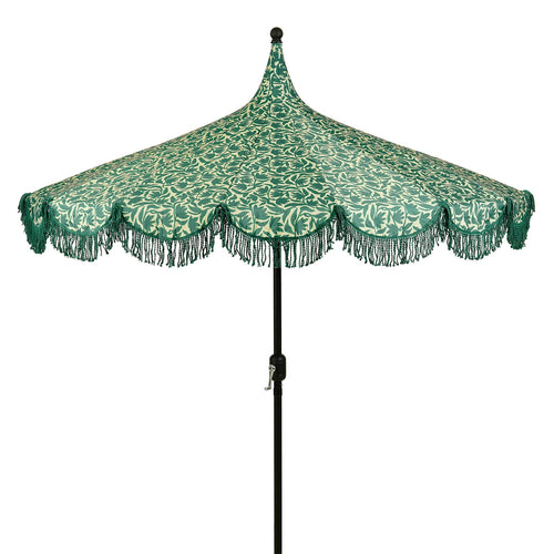 Mica Decorations Kelly Parasol met Draagtas - Stokparasol 238 x Ø235 cm - Tuin of Balkonparasol - Polyester, Staal - Donkergroen