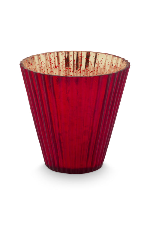 Pip Studio Waxinelichthouders Set 3 - Glas - Rood - 10x10.5cm