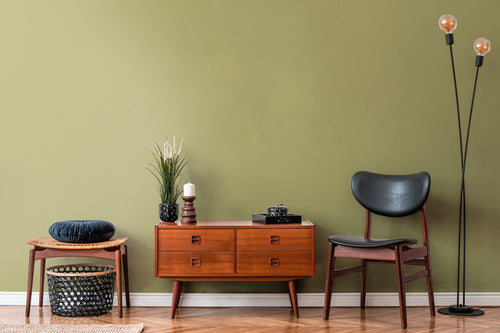 Livingwalls behang effen groen en geel - 53 cm x 10.05 m - AS-390974