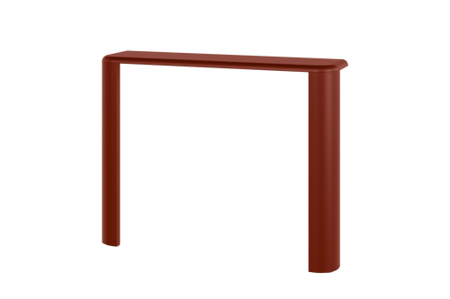 noo.ma Fli Console Table - 102x27x13,5 cm, Auburn Red, board en gepoedercoat staal