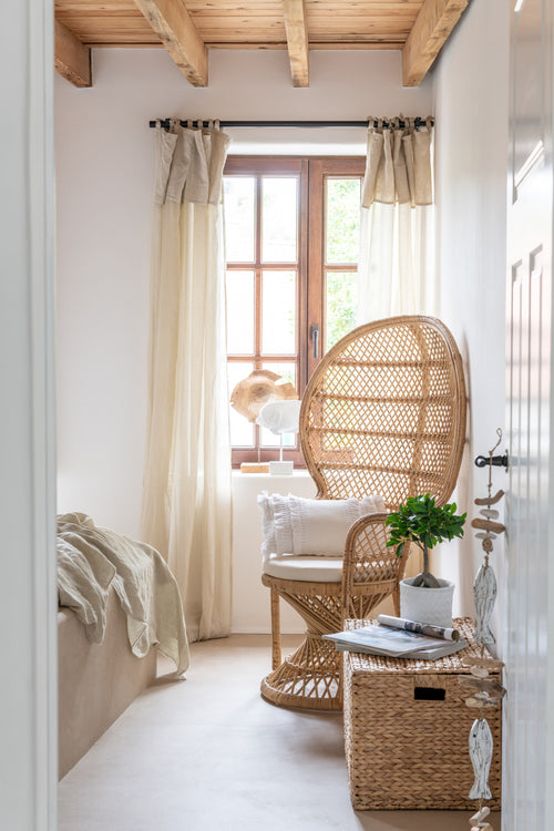 J-Line decoratie Vis Op Voet - hout - naturel - small