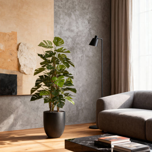 Maxifleur Monstera kunstplant Deluxe klimplant 120cm