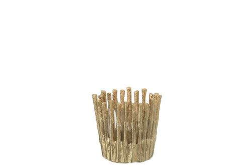 J-Line kaarshouder - aluminium - goud - small