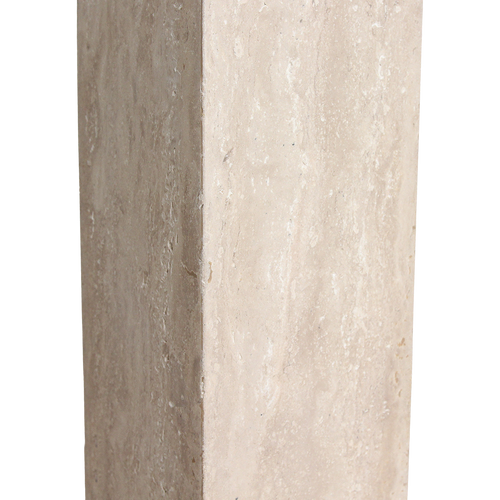 Raw materials lampvoet Travertin vierkant - beige - 12x12x36 cm - vtwonen shop