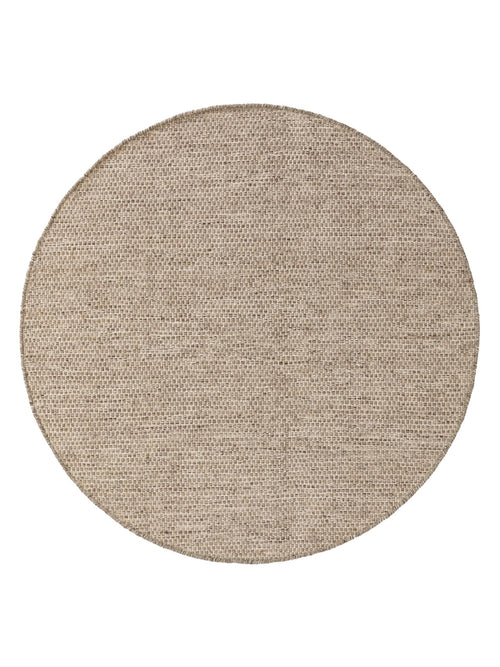 benuta wollen vloerkleed Rocco - taupe - ø 150 cm