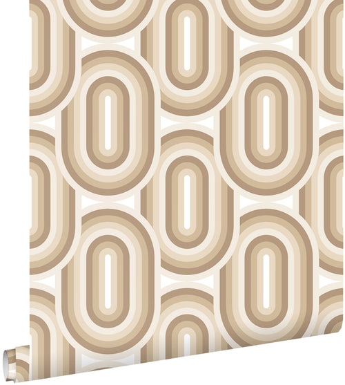 ESTAhome behang retro ornamenten beige en bruin - 50 x 900 cm - 130981 - vtwonen shop