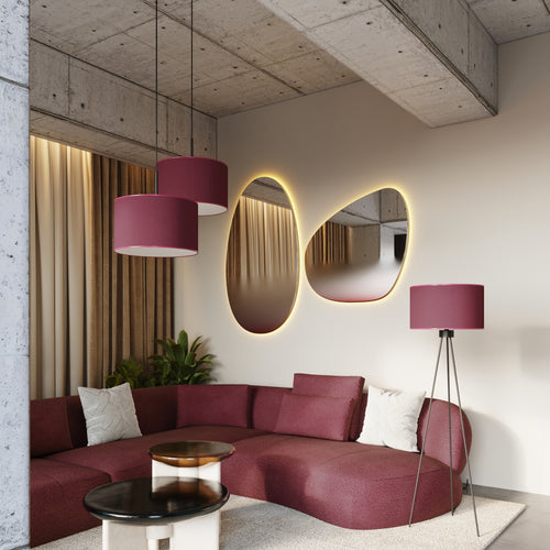Sollux Lighting Hanglamp NEVIA bordeaux - 40x40x137cm
