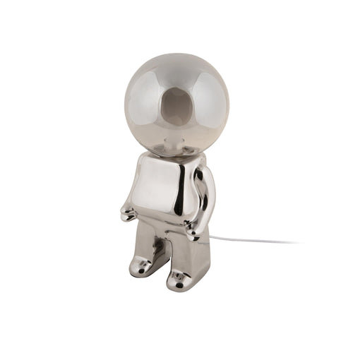 Leitmotiv tafellamp Ross LED - zilver - 12x12x27cm - vtwonen shop