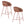 Zuiver Feston  barkruk 65 cm Beige - Set van 2