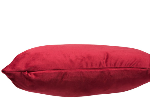 J-Line kussen Vierkant - fluweel - rood - vtwonen shop
