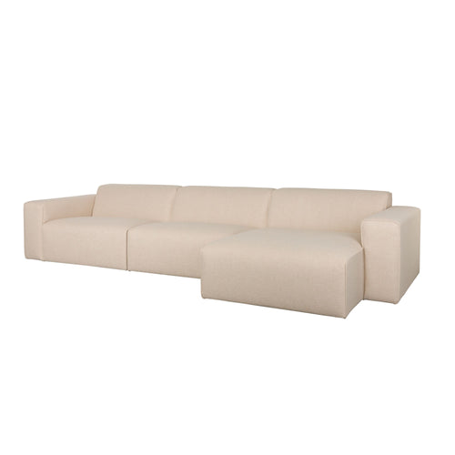 Zuiver Sofa Milka 4,5-zitsbank Chaise longue Rechts Zand - Crème - vtwonen shop