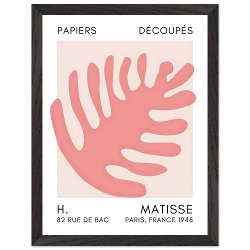 Artfulprints Poster met Lijst Matisse – Coral bloom taupe   - 30x40 cm - Taupe