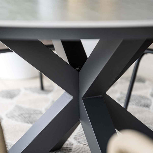 Garden Impressions tuinset Dane - Duuk - donker grijs - Ø150 cm - 6-delig