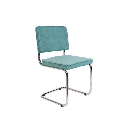 Zuiver Ridge Rib Eetkamerstoelen Blauw - Set van 2 - vtwonen shop