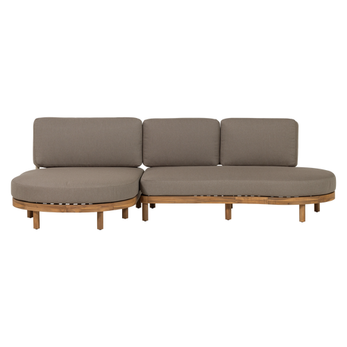 WOOOD loungeset links tuin Zinto - Metaal - Zand - 83x300x100