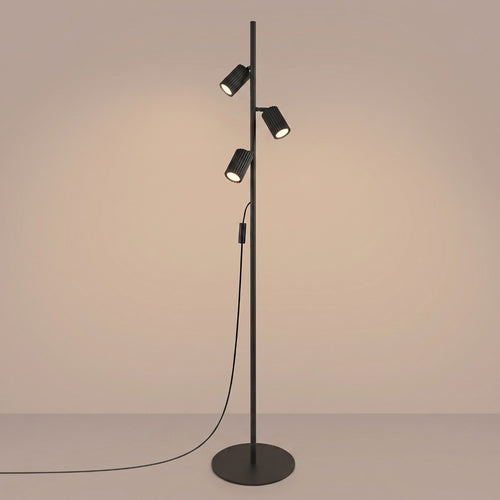 Sollux Lighting Vloerlamp KARBON 3 zwart - 30x30x155cm
