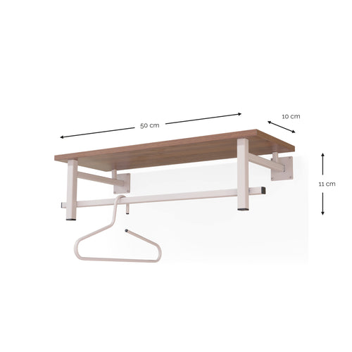 Spinder Design kapstok Simplon - Silky Taupe - Roede - Hoedenplank