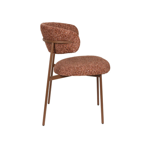 Housecraft Living Claes Eetkamerstoelen Gemêleerd Terra/ rood - Set van 2