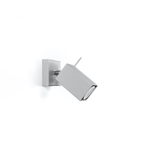 Sollux Lighting Wandlamp MERIDA 1 grijs - 8x16x8cm