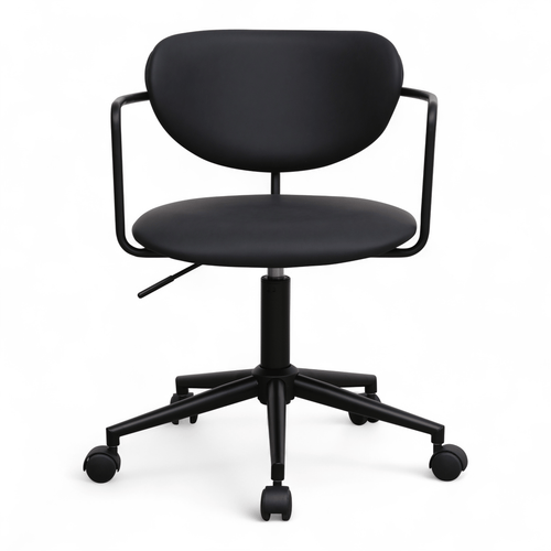 Furnhouse bureaustoel Lido - Zwart - Kunstleer - 57x54x71