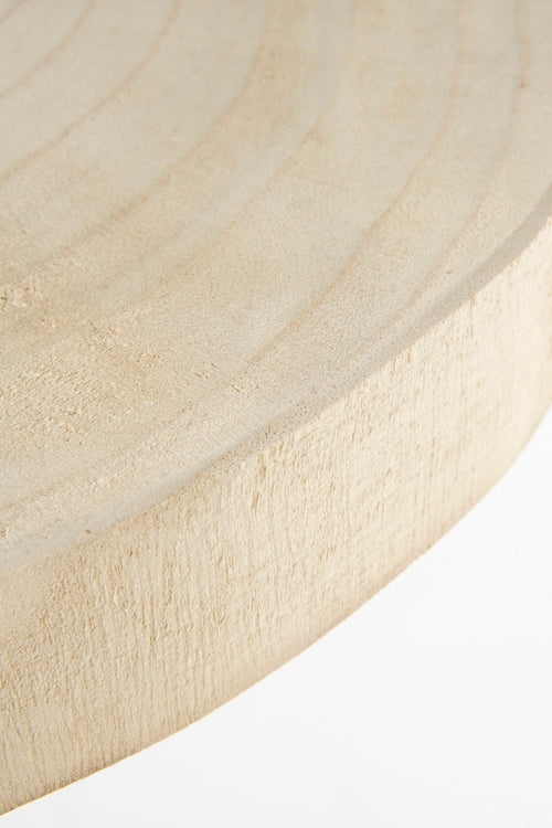 Mica Decorations Pia Plantenstandaard - H11 x Ø30 cm - Hout - Lichtbruin - vtwonen shop