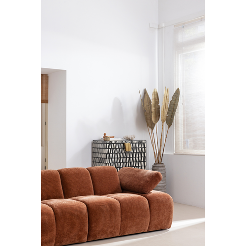 WOOOD opbergkast Menne - Bone Inlay - Zwart/Wit - 108x81x43