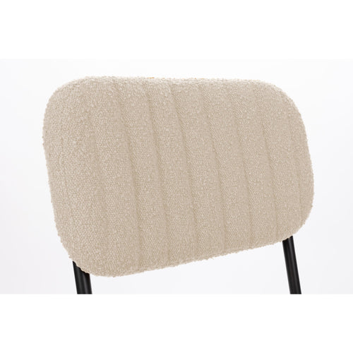 Housecraft Living Jake Eetkamerstoel Bouclé Off-White/ Wit - vtwonen shop