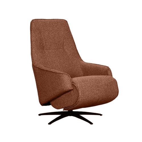 LABEL51 Fauteuil Odense Elektrisch - Oranje Bouclé - Draaibaar