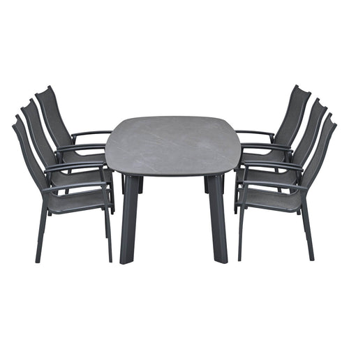 Garden Impressions Tuinset Hilly 7-delig - Albano tuintafel 240x115 cm