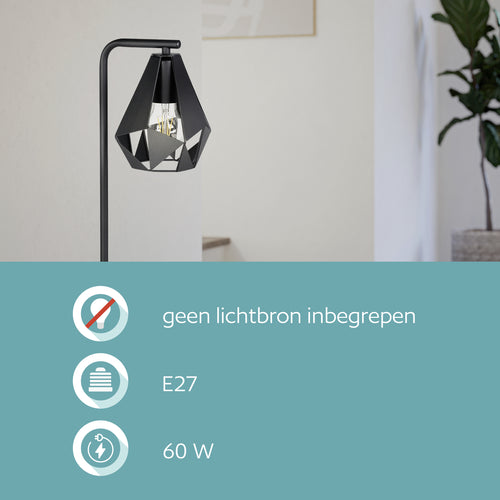 EGLO tafellamp Carlton 5 - e27 - 50,5 cm - zwart