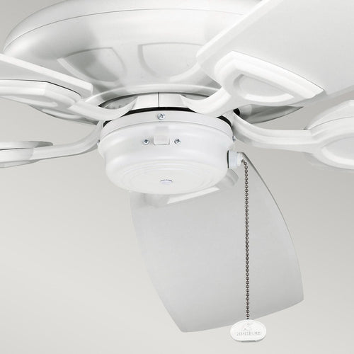 152 cm Deckenventilator mit Zugkette und 5 Flügeln, Mattweiß
