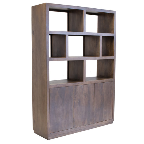 Giga Meubel Vakkenkast Luxurious - Donkerbruin Mangohout - 150x45x210cm - vtwonen shop