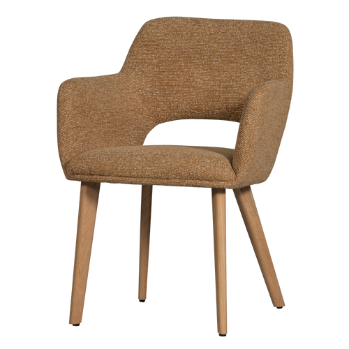 WOOOD eetkamerstoelen houten naturel poot Murat - Geel - Set van 2 - vtwonen shop