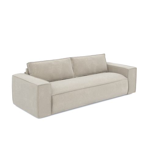 Sia Home - Rechte slaapbanken JOAN - Fluweel - Beige - 214cm - vtwonen shop