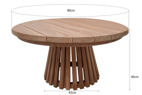 Livingfurn tuintafel Cindo - bruin - 80x80x38 - vtwonen shop