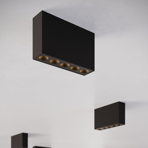 Sollux Lighting Plafondlamp SOLE zwart LED - 13,7x3,5x8,3cm