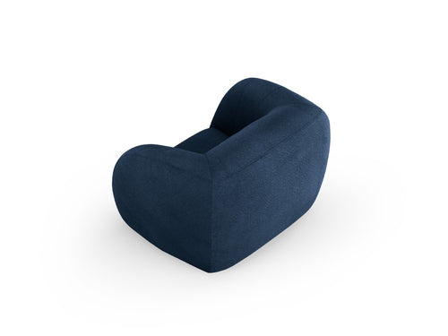 Cosmopolitan Design Fauteuil Essen boucle, donkerblauw - 95x130x86cm