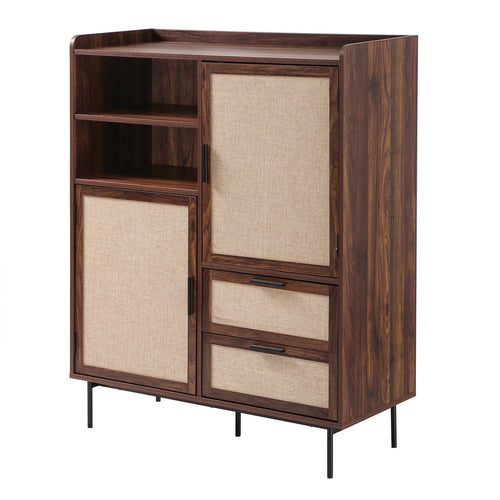 Calicosy - Hoge kast JETSON - Donker hout 100x39,5x120 cm