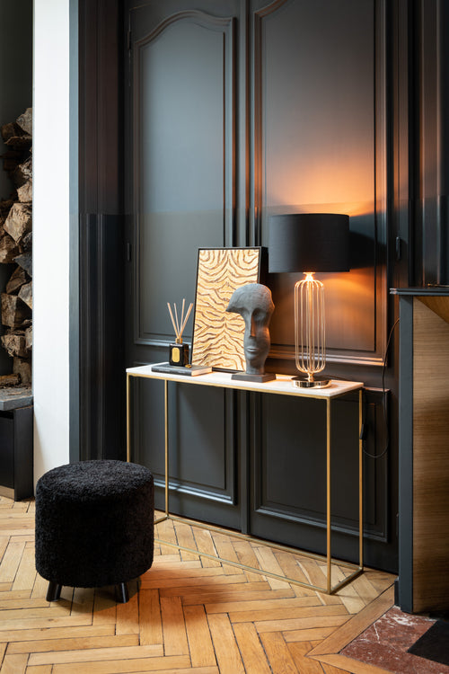 J-Line schilderij Dierenprint - hout/canvas - zwart/goud - set van 3