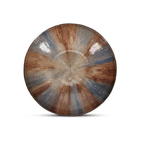 S|P Collection - Sierschaal 33xH6cm glas autumn Cosmo