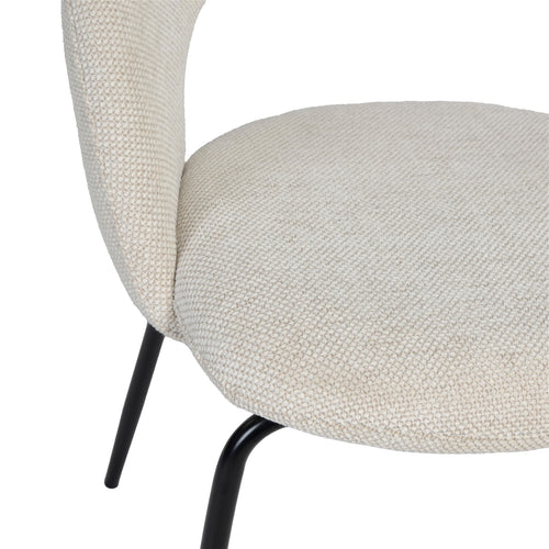 Giga Meubel Eetkamerstoel Julius - Stof - Beige - Set van 2 - vtwonen shop