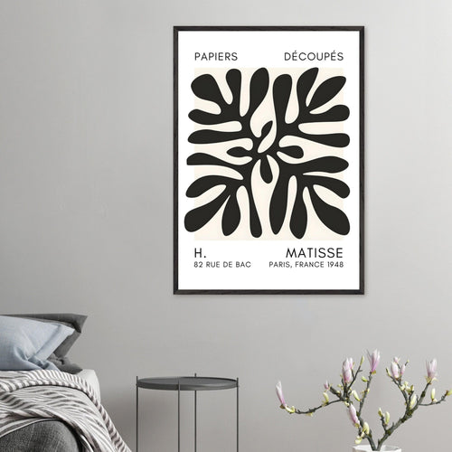 Artfulprints Poster Matisse - Deep ocean black   - A4 21x29.7 cm - Zwart