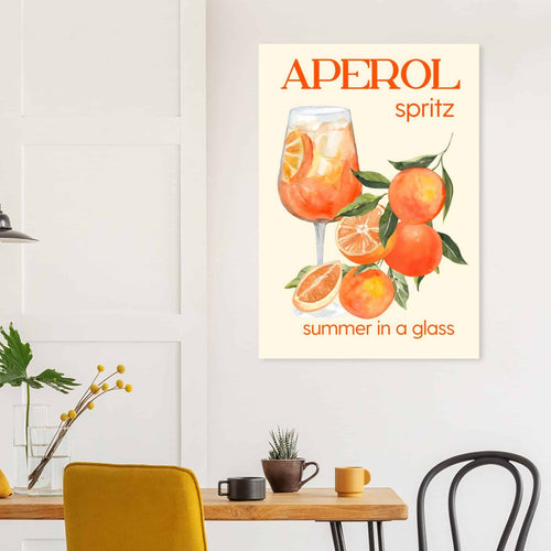 Artfulprints  Aperol Spritz - Summer in a glass   poster A4 21x29.7 cm - vtwonen shop