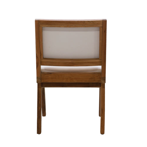 DÉJA Living Eetkamerstoel Lowen - Stof/Teakhout - Beige - Set van 2 - vtwonen shop