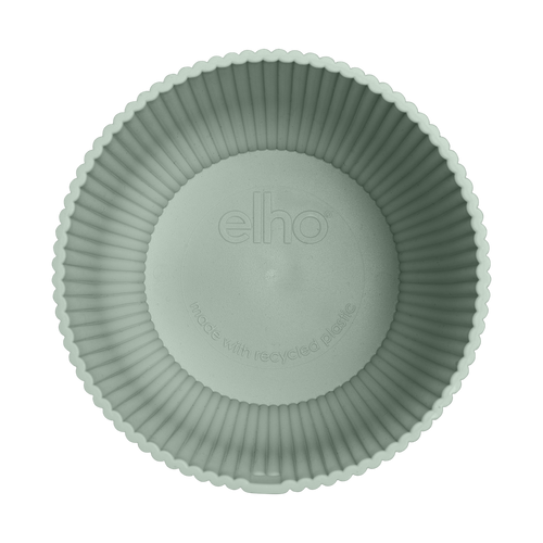 elho vibes fold rond 30 sorbet groen | Bloempot | Modern decoratief ribpatroon