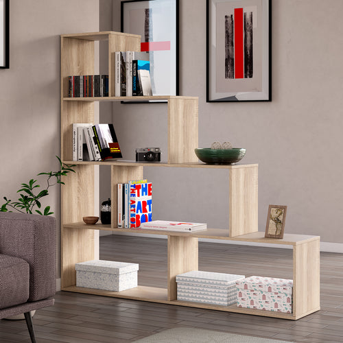 CALICOSY - Trapvormige boekenkast met 6 vakken Klum - 29x145x145 cm