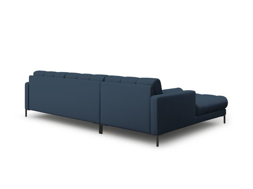 Cosmopolitan Design linker hoekbank Bali 5-zits, structurele stof, blauw - 185x293x75cm