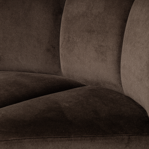 WOOOD eetbank hoek met rugleuning Mojo - Velvet - Bruin - 83x83x83